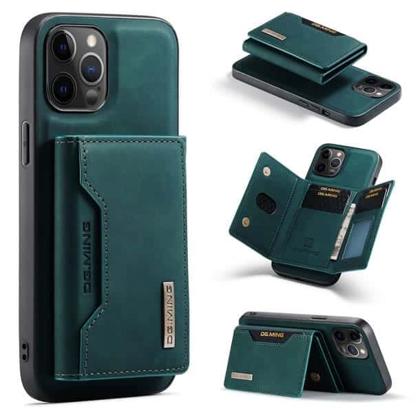 DG.MING Blue iPhone 12 Pro Max Magnetic Trifold Wallet Case DG.MING Blue iPhone 12 Pro Max Magnetic Trifold Wallet Case